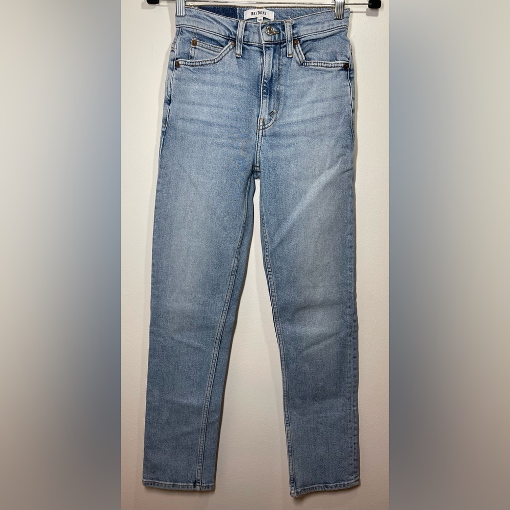 RE/DONE Jeans Women’s Size 24 70s Straight-Leg Jeans in Mid 90s Wash‎